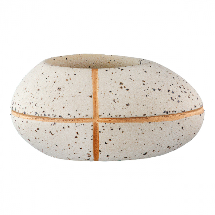 Suport lumanare, Drapeau, Ceramica, crem, PU 6, L. 7,5 cm, L. 10 cm, H. 7 cm [2]