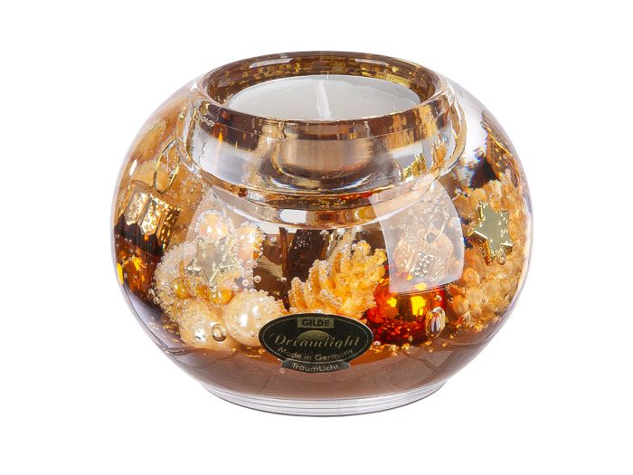 Suport lumanare Dreamlight, tip tealight, Mercur Smart, „Cozy Night”, sticla, maro, PU 6, H 6 cm, A. 8 cm [2]