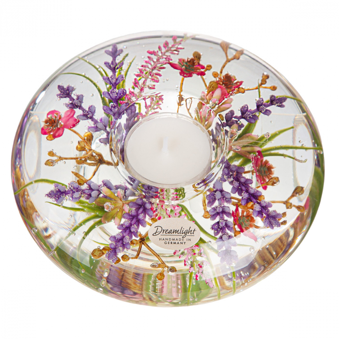 Suport lumânare Dreamlight, tip tealight, Ufo Classic, sticlă, violet, PU 4, H 5 cm, D 14 cm [3]