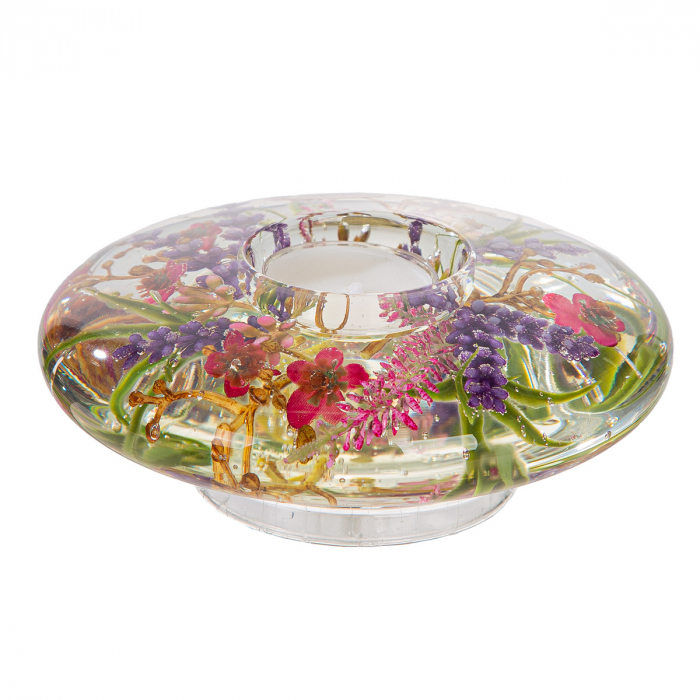 Suport lumânare Dreamlight, tip tealight, Ufo Classic, sticlă, violet, PU 4, H 5 cm, D 14 cm [2]