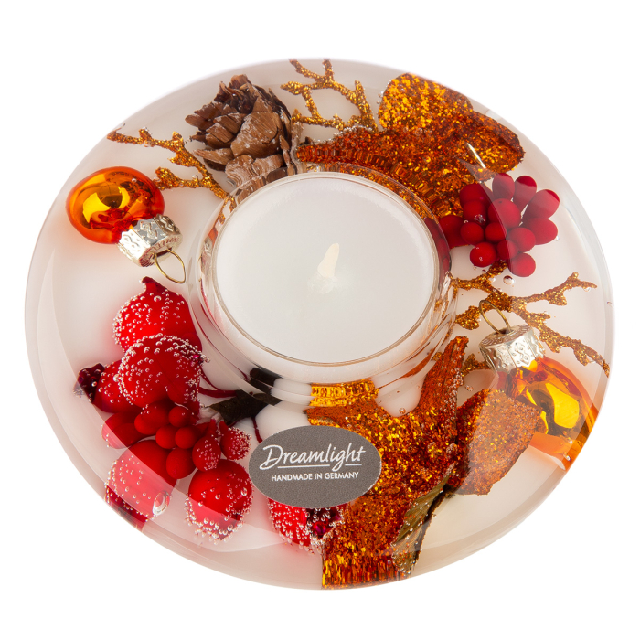 Suport lumanare Dreamlight, Ufo Mini, „Binecuvantari de cupru”, sticla, culoarea cuprului, PU 6, H 4 cm, A. 10,5 cm [4]