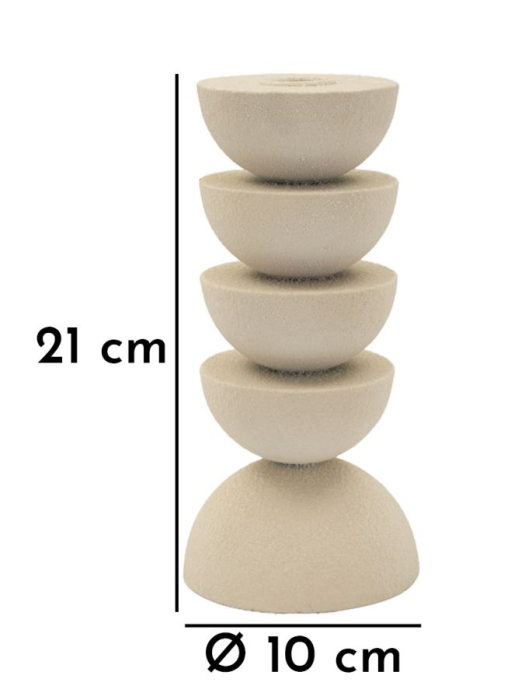 Suport lumanare, dune pix cm ø 10x21 [6]