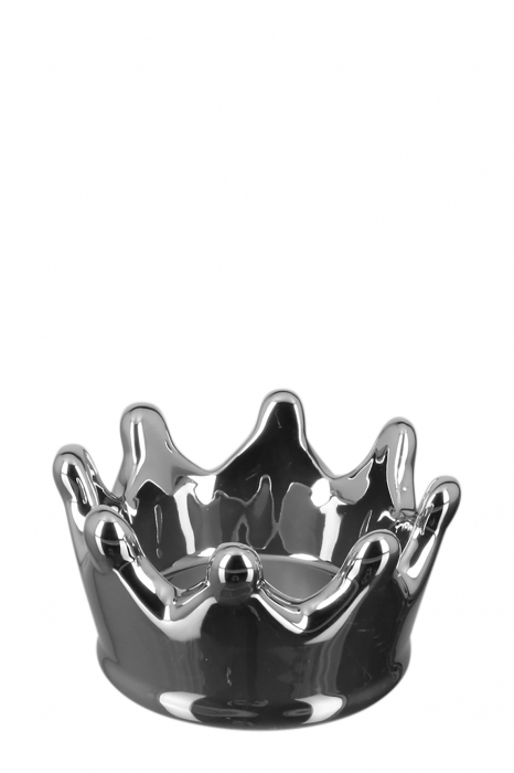 Suport lumanare Eila, Ceramica, Argintiu, 3.80x7.20 cm [2]