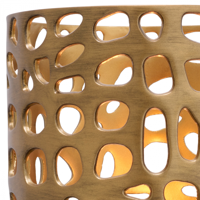 Suport lumanare Hurricane, Dix S finisaj din alamă vintage , Dims: Ø 24.5 | H. 27  (CM) [5]