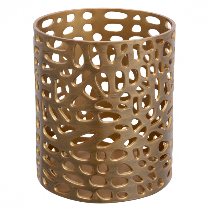 Suport lumanare Hurricane, Dix S finisaj din alamă vintage , Dims: Ø 24.5 | H. 27  (CM) [3]