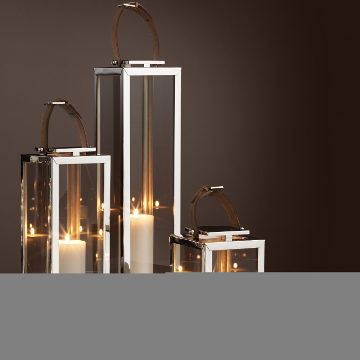 Suport lumanare Hurricane, Georgian L, finisaj nichel, Dims: L. 20 | W. 20 | H. 41  (CM) [3]