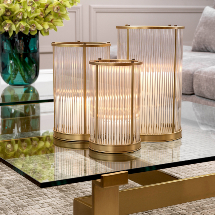 Suport lumanare Hurricane, Mayson, finisaj din alamă cu aspect vintage L [2]