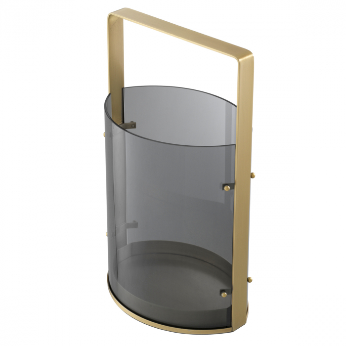 Suport lumanare Hurricane, Reid S, finisaj din alamă cu aspect vintage , Dims: L. 21 | W. 29.5 | H. 50 (CM) [3]