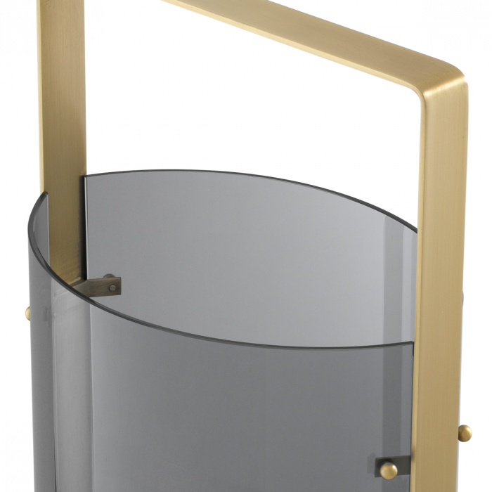 Suport lumanare Hurricane, Reid S, finisaj din alamă cu aspect vintage , Dims: L. 21 | W. 29.5 | H. 50 (CM) [4]