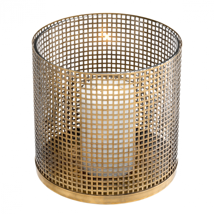 Suport lumanare Hurricane, Sterling, finisaj din alamă vintage , Dims: Ø 25.5 | H. 25 (CM) [3]