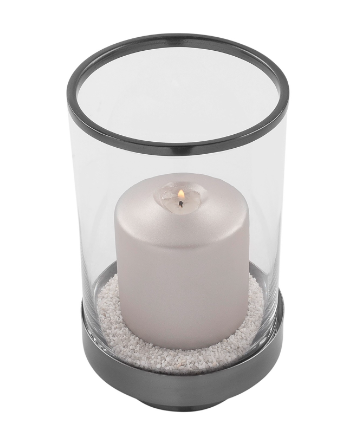 Suport lumanare Kalux, Sticla/Fier, Transparent/Gri, 35x23.30 cm [3]