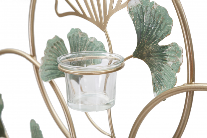 Suport lumanare pentru perete Greenery, Fier/Sticla, Multicolor, 35.5x80x7.5 cm [3]