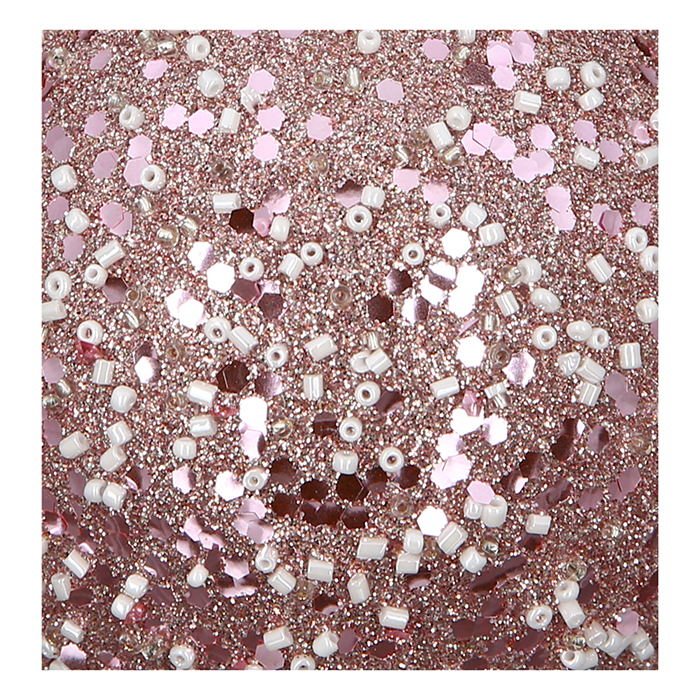 Suport lumanare Rose Nuggets, sticla, roz, 8x10 cm [4]