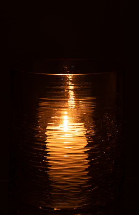 Suport lumanare Sea, Sticla, Gri/Transparent, 20.5x20.5x22 cm [3]