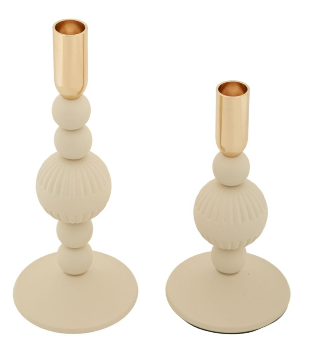 Suport lumanare, Set de 2 buc. Aster cm ø 10x20-10x25.5 [2]