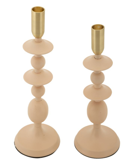 Suport lumanare, Set de 2 buc. Gemini roz, ø 10x29-10x33 cm [2]