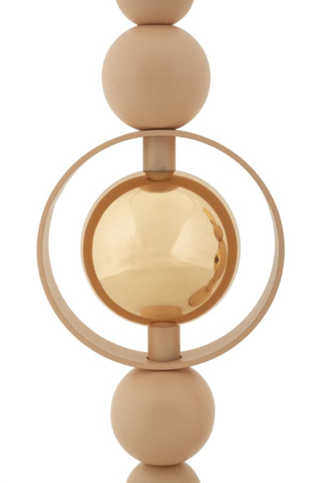 Suport lumanare, Set de 2 buc. Saturn roz cm ø 10x27-10x33 [3]