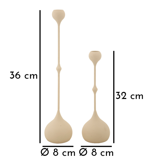 Suport lumanare, Set de 2 buc. Slimmy 2 buc cm ø 8x26-8x37 [5]