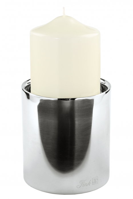 Suport lumanare Sobrio, Otel inoxidabil, Argintiu, 11x10 cm [2]