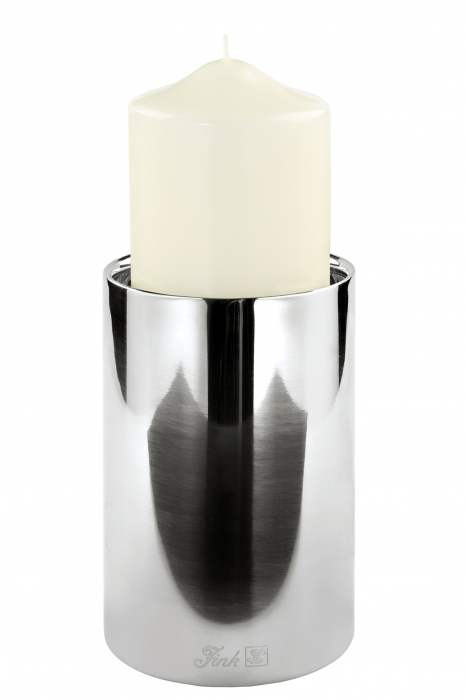 Suport lumanare Sobrio, Otel inoxidabil, Argintiu, 15x10 cm [2]