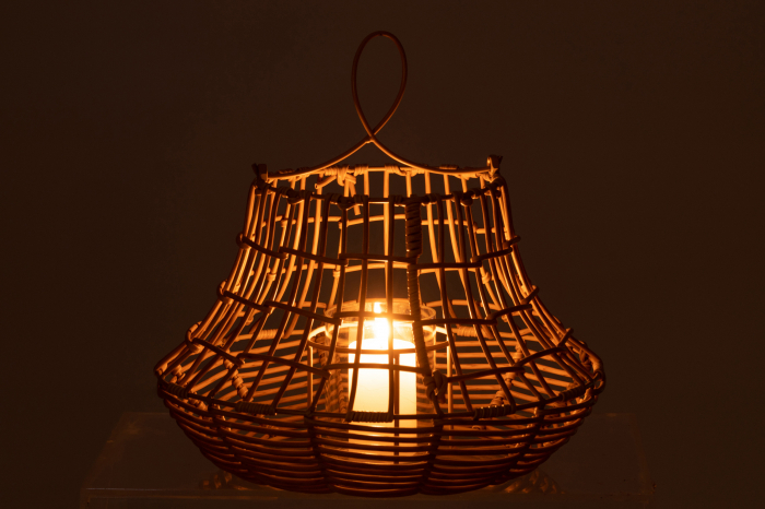 Suport lumanare suspendat Hanging , Plastic/Fibre sintetice, Natural, 33x33x33 cm [3]