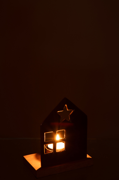 Suport lumanare tip pastila din aluminiu, auriu | L 13X l 8X H 15.5 cm [4]