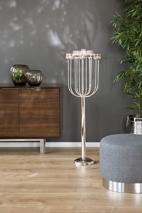 Suport lumanare TOPLIGHT, metal placat cu nichel,  39 x 124 cm [2]