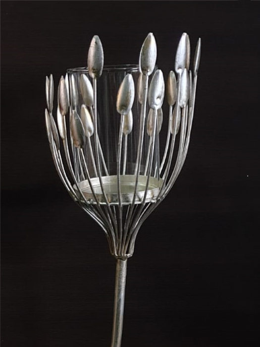 Suport lumanare TREVI, metal antichizat,106x18 cm [2]