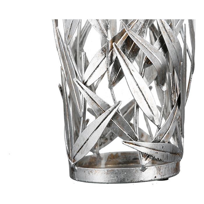 Suport lumanare Twigs metalic, argintiu, 50x13 cm [3]