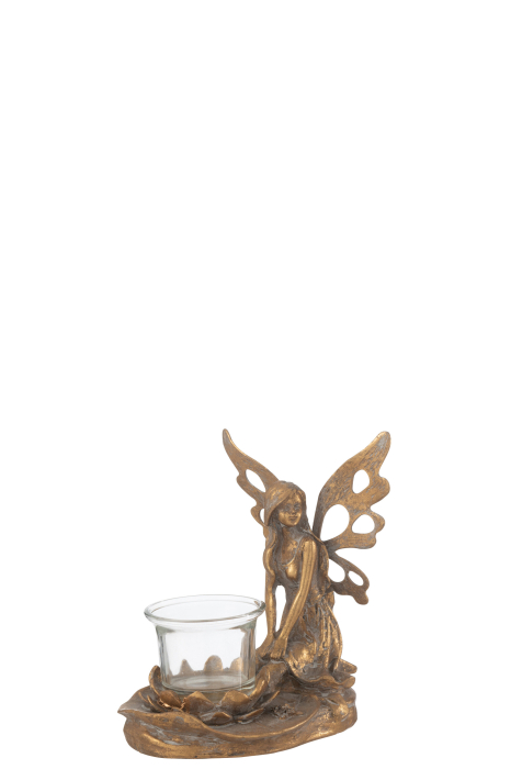 Suport lumanare, Vidia, metal, auriu, S | L 15X l 10X H 16 cm [2]