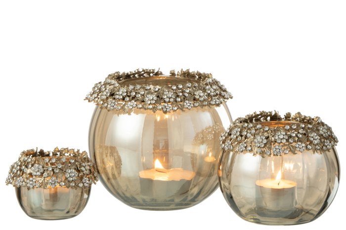 Suport lumânare, Volve Metal/Sticla L [5]