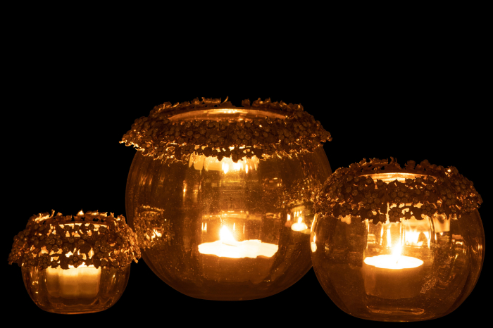 Suport lumânare, Volve Metal/Sticla L [6]