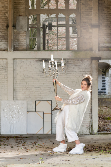 Sfesnic Jolipa, Aluminiu, Argintiu, 47x47x100 cm [5]