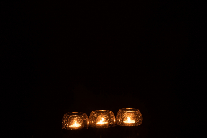 Suport lumanari, Metal, Negru, 27x9x7.5 cm [3]