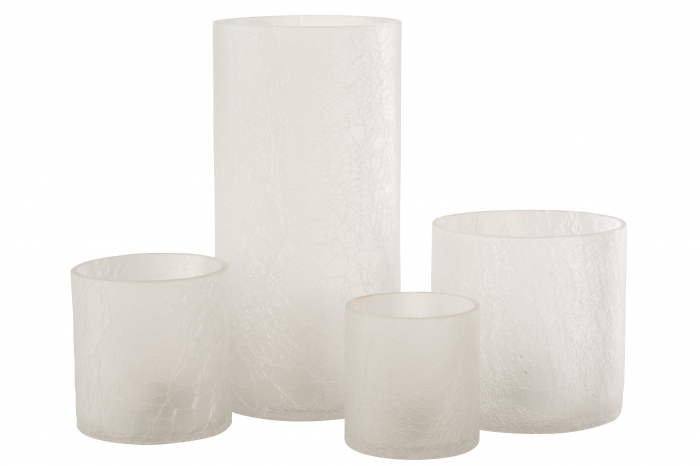 Suport lumanari, Sticla, Alb , 15x15x29.5 cm [4]