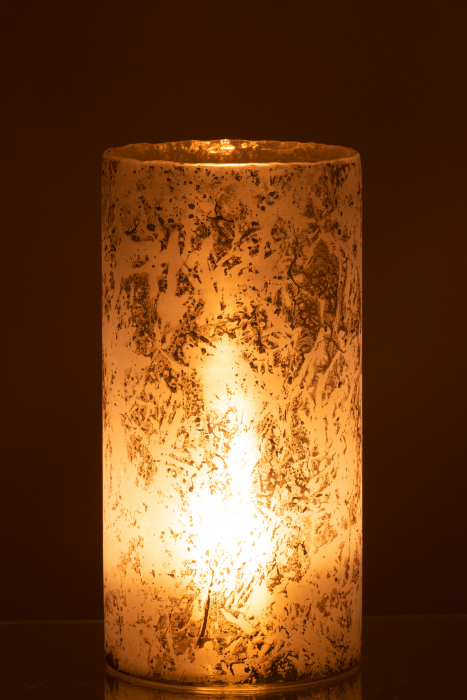 Suport lumanari, Sticla, Albastru, 17.5x17.5x35 cm [3]