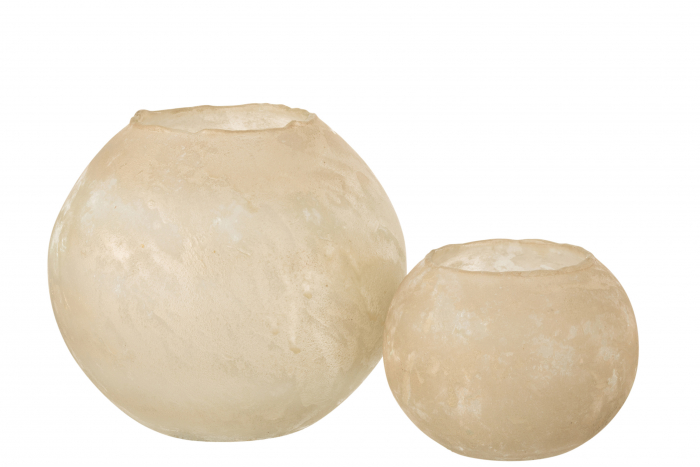 Suport lumanari, Sticla, Auriu, 25x25x22 cm [4]