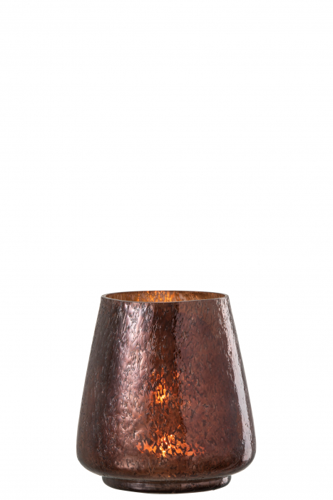 Suport lumanari, Sticla, Maro, 14x14x16 cm [2]