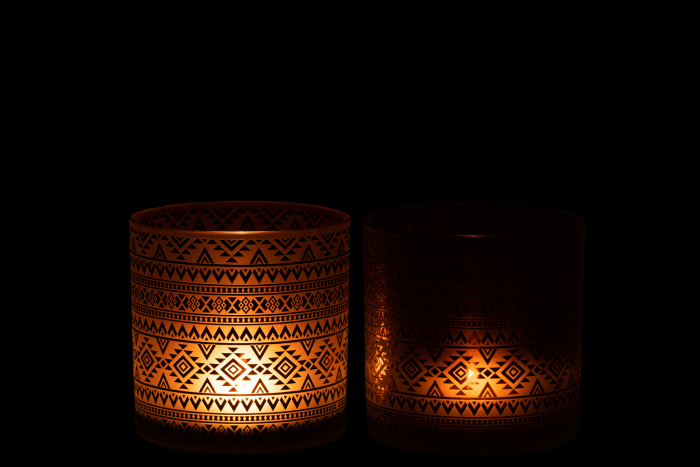 Suport lumanari, Sticla, Maro, 15x15x15 cm [3]