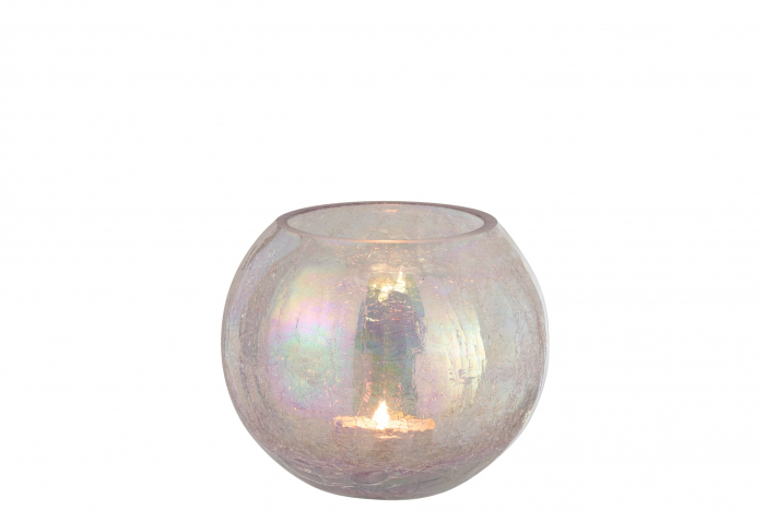 Suport lumanari, Sticla, Mov, 20x20x16.5 cm [2]