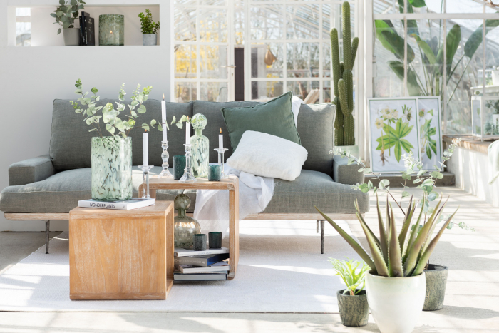 Suport lumanari, Sticla, Transparent, 9x9x18.5 cm [6]