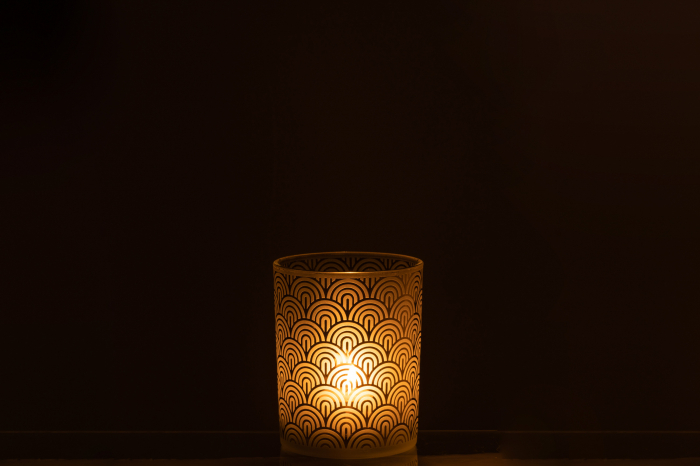 Suport lumanari, Sticla, Verde, 10x10x12.5 cm [3]