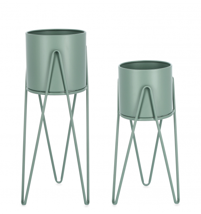 Suport pentru flori, Madelyn rotund, Salvie, Set2 [2]