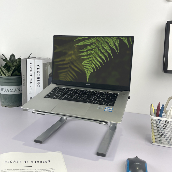 Suport pentru laptop BRO, metal, gri metalic [2]