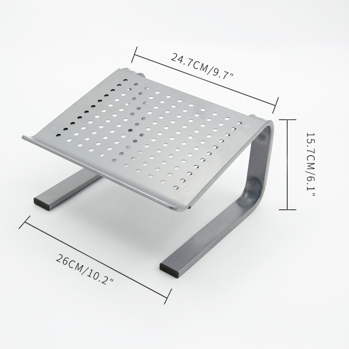 Suport pentru laptop BRO, metal, gri metalic [4]