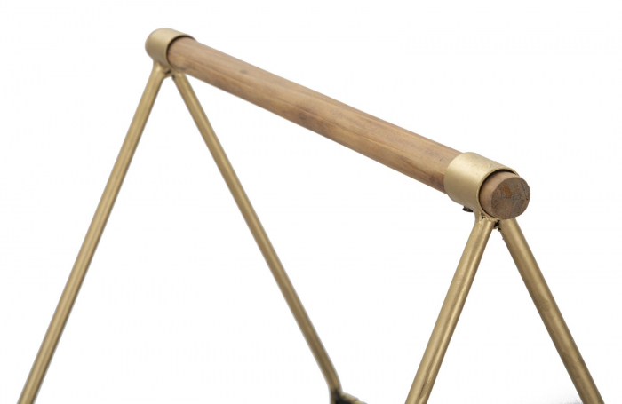 Suport pentru reviste Fashion, lemn/fier, negru/uriu, 37X23X54.5 cm [5]