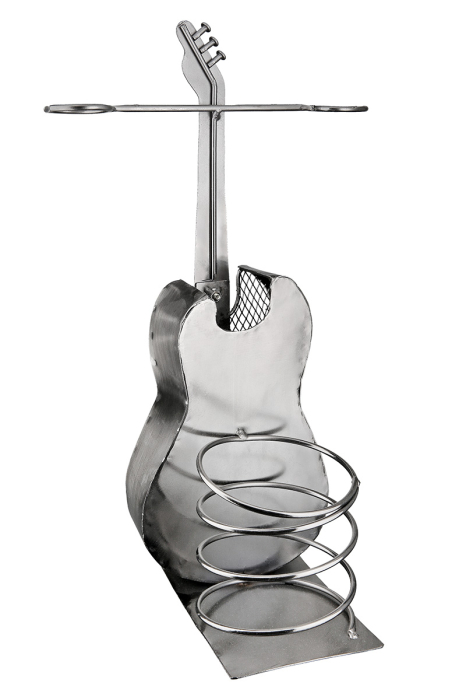 Suport pentru sticle, Chitara, "Gitarre", Metal, antracit, PU 2, L. 17 cm, L. 23 cm, H 39,5 cm [2]