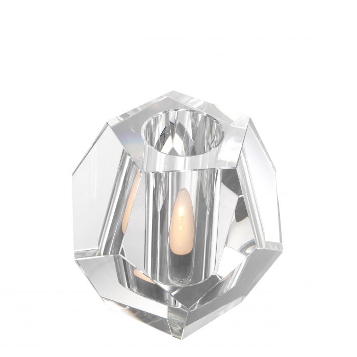Suport pentru tealight Coquette sticla cristal, Dims: L. 16 | W. 16 | H. 15 (CM) [2]