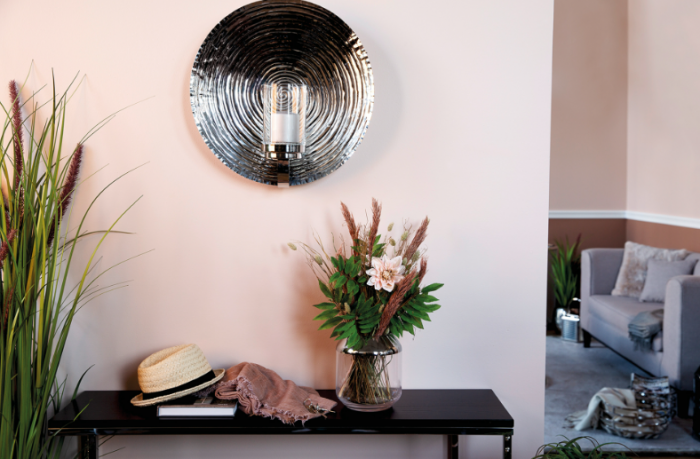 Suport lumanare suspendat AZORA, Otel inoxidabil, Argintiu, 52 cm [4]