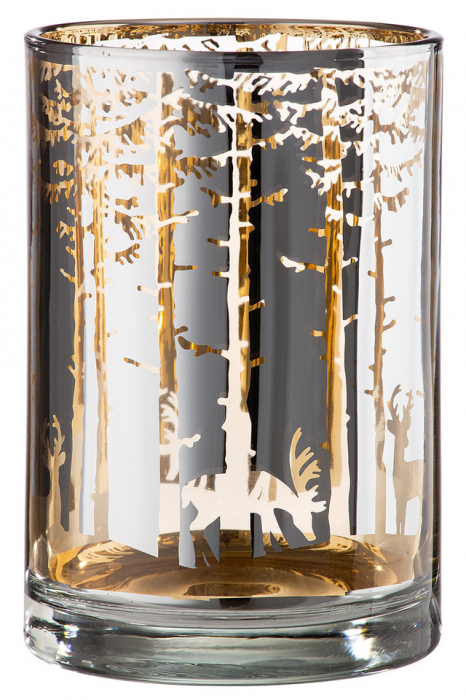 Suport lumanare, WALDESRUH, Sticla, 12.5X10 cm, set 2 [4]